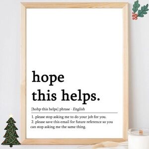 Funny Office Work Quotes - (set of 5 size 8”x10”)